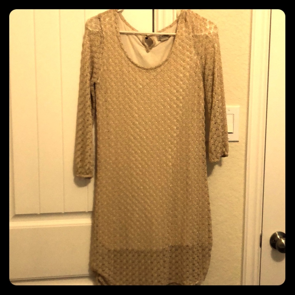 LUCKY BRAND DRESS//GOLD